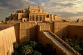 Monumental Assyrian civilization architecture. Generate Ai Royalty Free Stock Photo