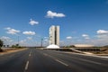 Monumental Axis Avenue and Brazilian National Congress - Brasilia, Distrito Federal, Brazil
