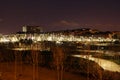 The monumental bridge of Arganzuela or Perrault bridge in Madrid, Spain. Royalty Free Stock Photo