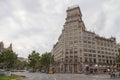 Monumental building, bank vitalici spain by Lluis Bonet influenced by Chicago school architecture, eixample quarter,Barcelona.