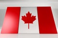 Monumental Canadian flag for Canada day. 3d render flag made of glass and concrete. 3d render
