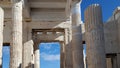 The monumental columns of the Propylaea Royalty Free Stock Photo