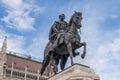 monumental elegance the equestrian statue of gyula andrassy, proudly standing by the hungarian parliament building in budapest Royalty Free Stock Photo