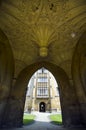 Monumental entrance at St John`s College in Cambridge