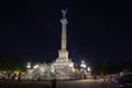 Monumental fountain with horses and people named Monument Aux Girondins, place del Quinconces, in Bordeaux