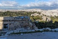 Monumental gateway Propylaea in the Acropolis of Athens, Greece Royalty Free Stock Photo