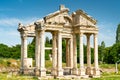 The monumental gateway or tetrapylon at Aphrodisias in Turkey