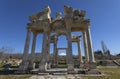 Monumental gateway tetrapylon, entrance to the sanctuary of Aphrodite, Aphrodisias, Geyre, Caria, Turkey