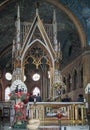 Monumental neo-gothic altar peice in Santo Domingo church, Quito, Ecuador