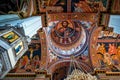 Monumental painting in cupola of Agios Minas cathedral, Heraklion, Crete Royalty Free Stock Photo