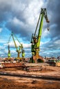 Monumental port Cranes in Shipyard