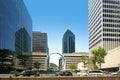 A monumental ring of 23 tons above Place Ville Marie in Montreal Royalty Free Stock Photo