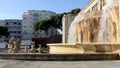 Monumental 1940s fountain, Fonte Luminosa, in Alameda district, Lisbon, Portugal Royalty Free Stock Photo