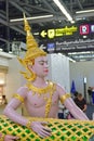 Monumental Sculpture of Demigods trying to pull a Dragon in Suvarnabhumi Airport