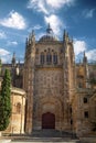 Monumental side facade of the cathedral of Salamanca, Spain Royalty Free Stock Photo