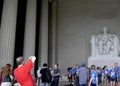 Monumental Statue of Abraham Lincoln in Washington DC USA