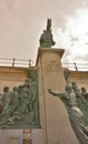 Monumental statue of king leopold the second Royalty Free Stock Photo