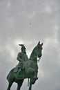 Monumental statue of king leopold the second Royalty Free Stock Photo