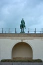 Monumental statue of king leopold the second Royalty Free Stock Photo