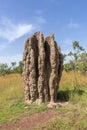 Monumental termite mound in Kakadu National Park, Northern Australia, on a beautiful sunny day Royalty Free Stock Photo