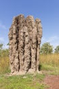 Monumental termite mound in Kakadu National Park, Northern Australia, on a beautiful sunny day Royalty Free Stock Photo