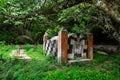 Monumental tomb of the wealthy Hossein family, built in the forest in La Digue Island