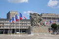 Monuments aux Morts is a monument to honour all civilians who died in the wars. Le Havre, Normandy, France.