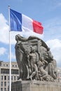 Monuments aux Morts is a monument to honour all civilians who died in the wars. Le Havre, Normandy, France.