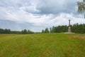 Monuments in Borodino battle field Royalty Free Stock Photo