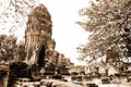 Monuments of buddah, ruins of Ayutthaya Royalty Free Stock Photo