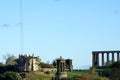 Monuments on Calton Hill in Edinburgh, Scotland