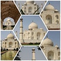 MONUMENTS COLLAGE IN AGRA Royalty Free Stock Photo