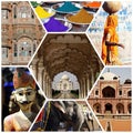 MONUMENTS COLLAGE IN INDIA Royalty Free Stock Photo
