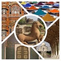 MONUMENTS COLLAGE IN INDIA Royalty Free Stock Photo