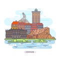 Famous historical monuments of Denmark. Landmarks