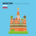 Monuments and landmarks Vector Collection: St Basils Cathedral.