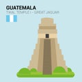 Monuments and landmarks Vector Collection: Tikal, Great Jaguar Temple.