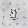 Monuments of moai icon. Travel icons universal set for web and mobile Royalty Free Stock Photo