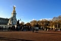 Monuments and people, tourist in front of Buckingham Palace.