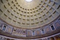 Monuments in Rome, Italy. Pantheon, inside the magnificent dome