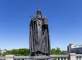 Monuments of the sculptural complex Patriarchs of Moscow and all Russia near the Cathedral of Christ the Savior. Moscow, Russia