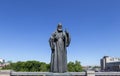 Monuments of the sculptural complex Patriarchs of Moscow and all Russia near the Cathedral of Christ the Savior. Moscow, Russia