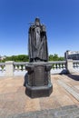 Monuments of the sculptural complex Patriarchs of Moscow and all Russia near the Cathedral of Christ the Savior. Moscow, Russia