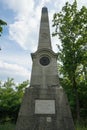 Monument to the mining official Emil von der Decken 1880-1897 near the limestone quarry. RÃ¼dersdorf bei Berlin, Germany