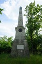 Monument to the mining official Emil von der Decken 1880-1897 near the limestone quarry. RÃ¼dersdorf bei Berlin, Germany