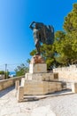 Monuments and sculptures Greece, Chania, Crete.Traditional pictorial street