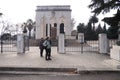 Monuments to Garibaldi and to the fallen in the wars of Italian independence in Rome Royalty Free Stock Photo