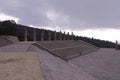 Monuments at the top of the stairs, Centro Ceremonial Otomi in Estado de Mexico. side view Royalty Free Stock Photo