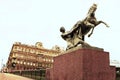 A monumet with the Horse tamer on the Anichkov bridge