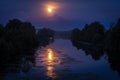 The Monviso and the Moon at Casalgrasso